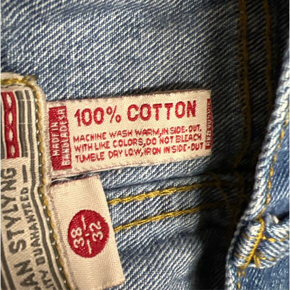 Revolve Mens Vintage Bootcut Jeans Size 38X32 100% Cotton - Picture 9 of 9